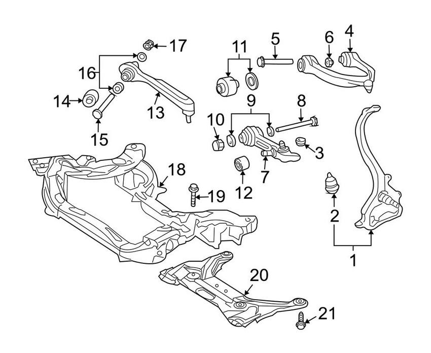 Mercedes Steering Knuckle - Front Driver Left 2113306620